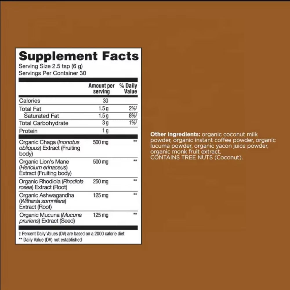 OEM Organic Coffee Supplement Natural Men'S Energy Drink Chaga Lion'S Mane Ashwagandha Mushroom